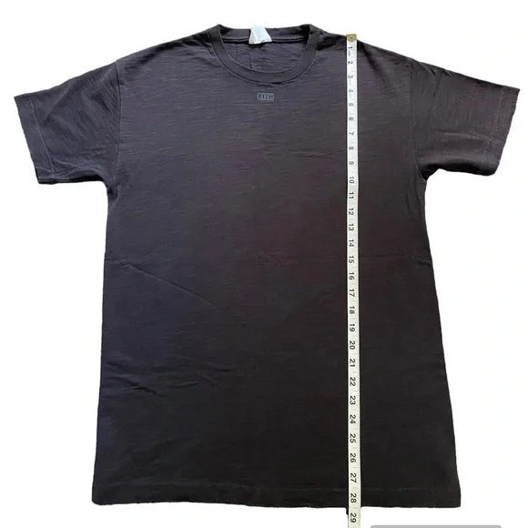 Kith Distressed Heavy Weight Black Cotton Short Sleeve T-Shirt Small Unisex